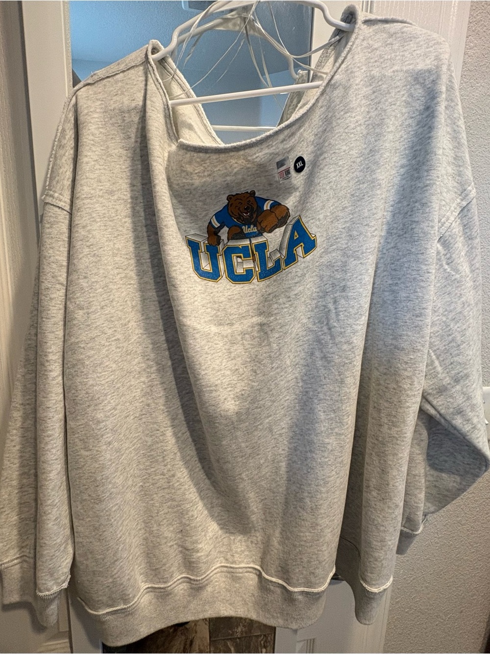 Hollister Gray UCLA Crewneck Sweatshirt with Bear Logo
